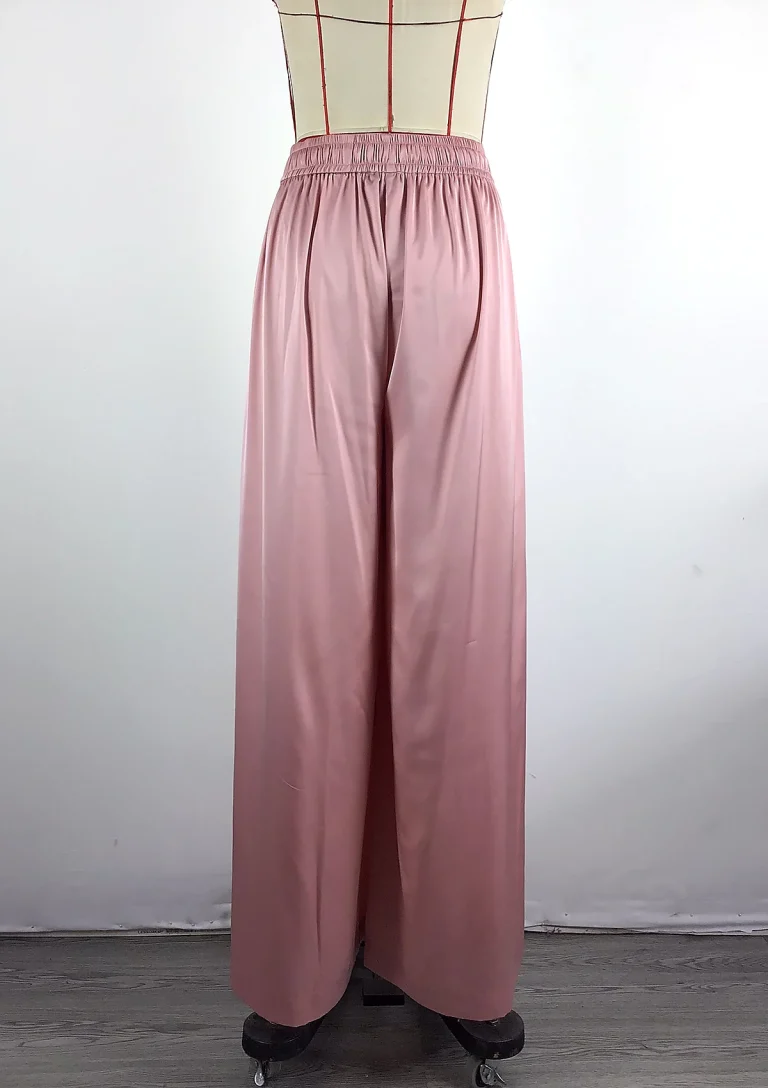 pink wide leg pants back
