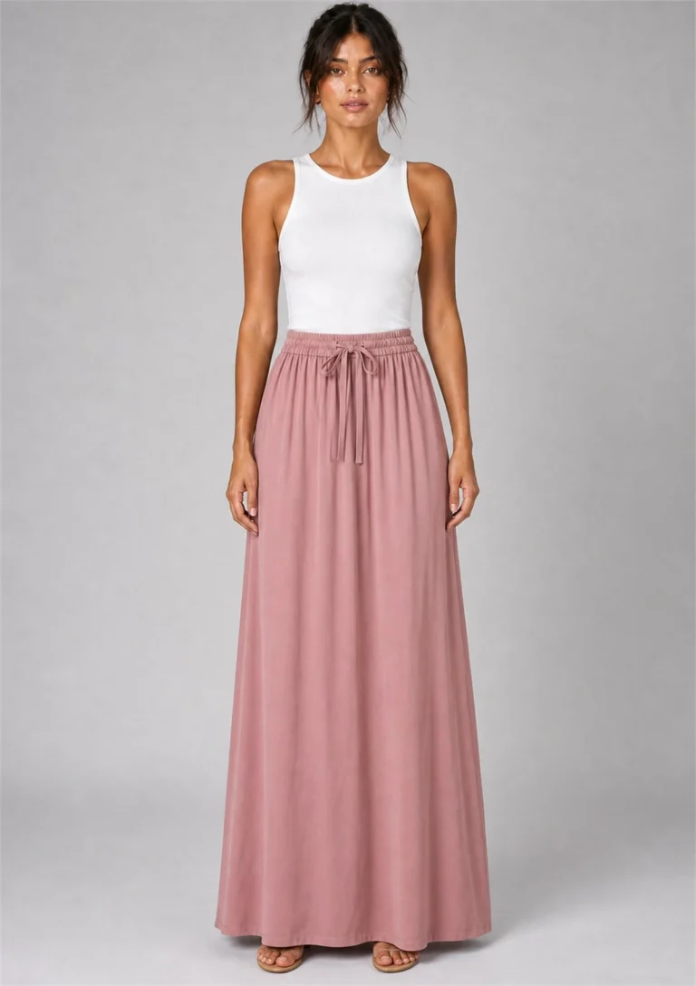 pink wide leg pants back