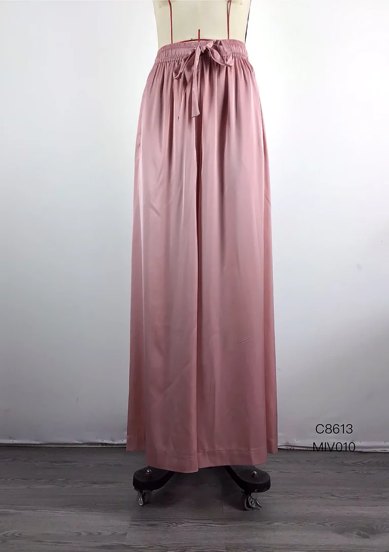 pink wide leg pants front
